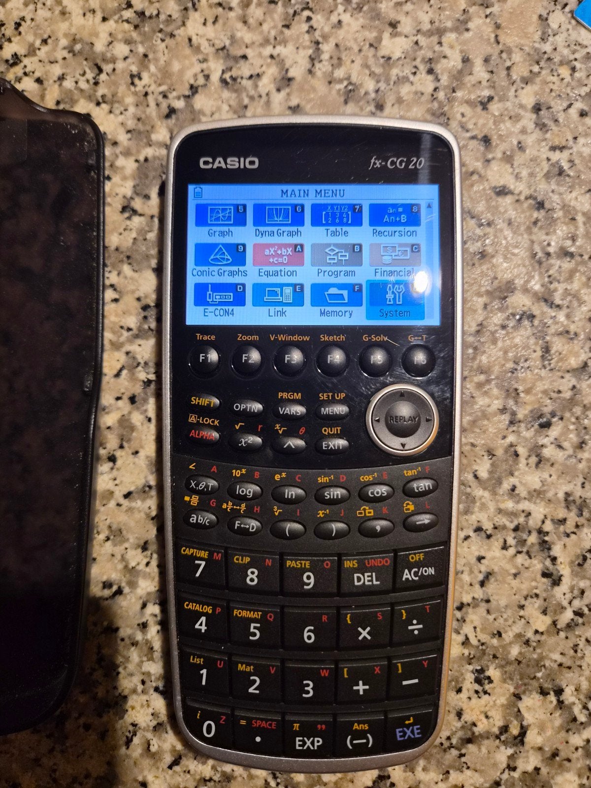 Casio fx-CG 20, grafische rekenmachine, Diversen, Rekenmachines, Ophalen of Verzenden, Grafische rekenmachine, Gebruikt