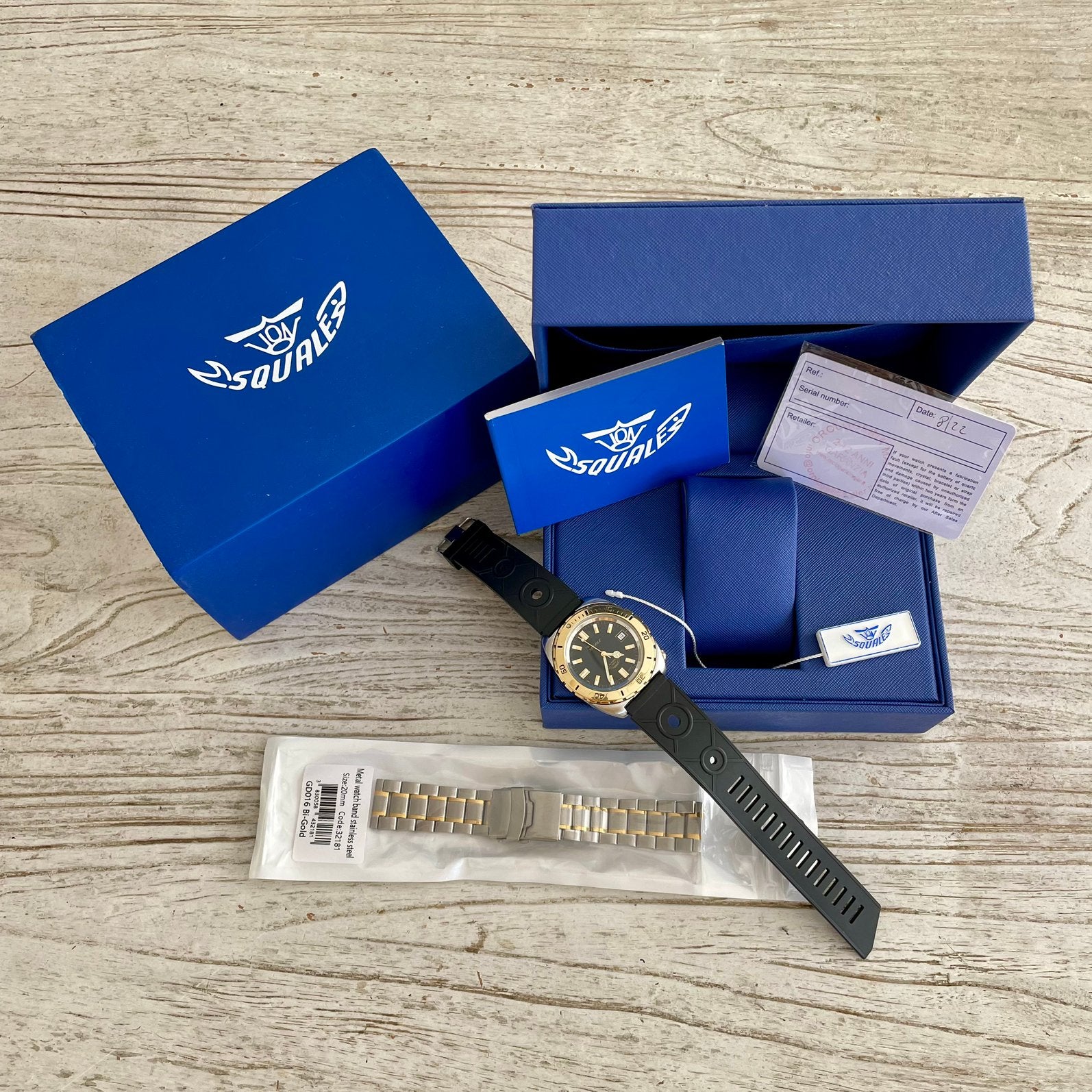 Squale 1553 Full set, Ophalen, Zo goed als nieuw, Staal, Overige merken