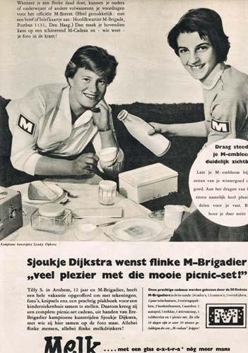 M-Brigadiers - Adv. uit Tijdschrift 1959 - Sjoukje Dijkstra, Ophalen of Verzenden, 1940 tot 1960, Knipsel(s)