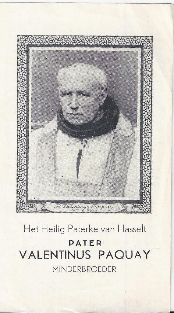 Bp270 prentje paterke van Hasselt Valentinus paquay, Ophalen of Verzenden, Gebruikt, Kaart of Prent