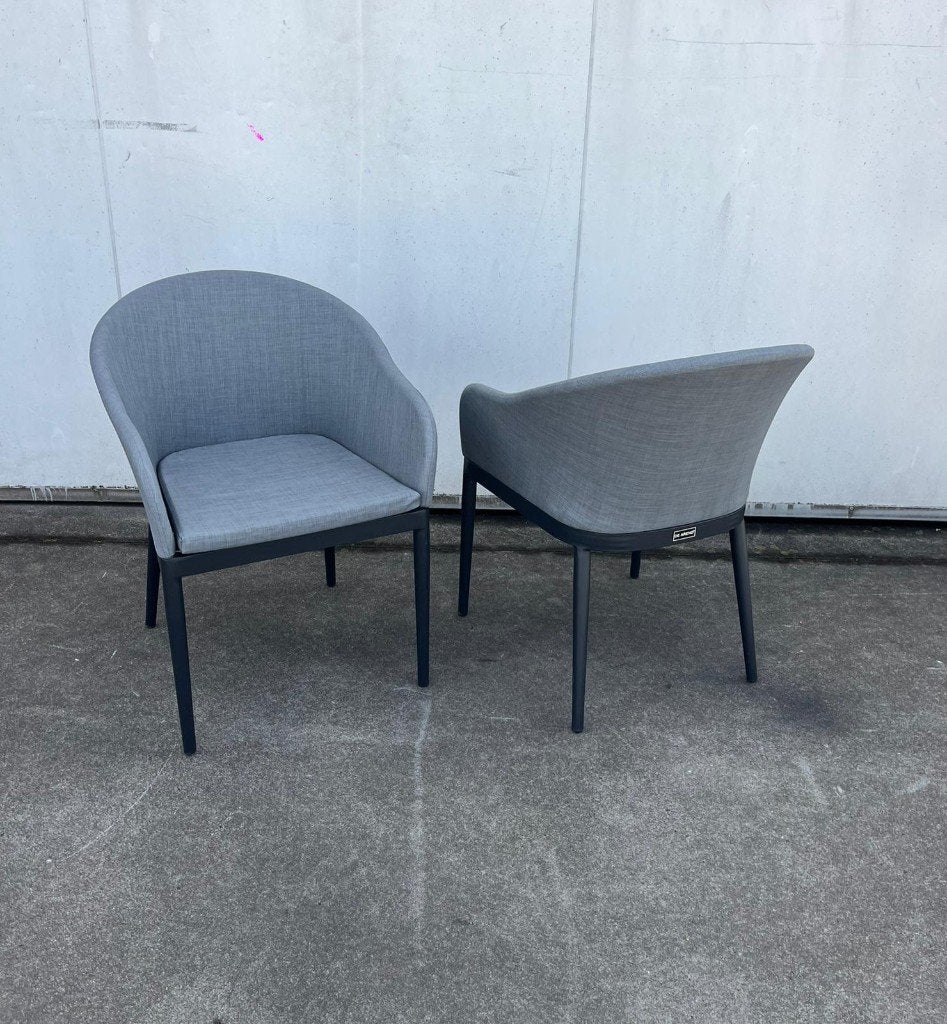 41 Luxe horeca terrasstoelen stapelbaar textileen De Arend, Huis en Inrichting, Ophalen, Zo goed als nieuw, Kunststof, Grijs