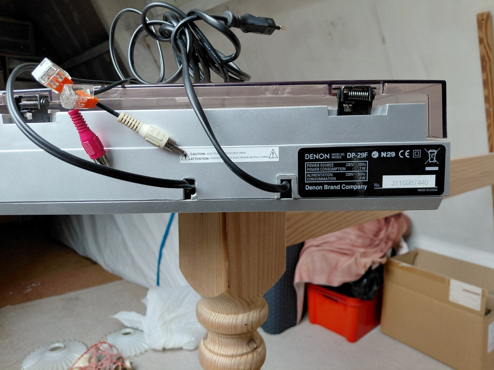 Denon DP-29F Platenspeler - Zilver, Ophalen of Verzenden, Zo goed als nieuw, Platenspeler, Automatisch