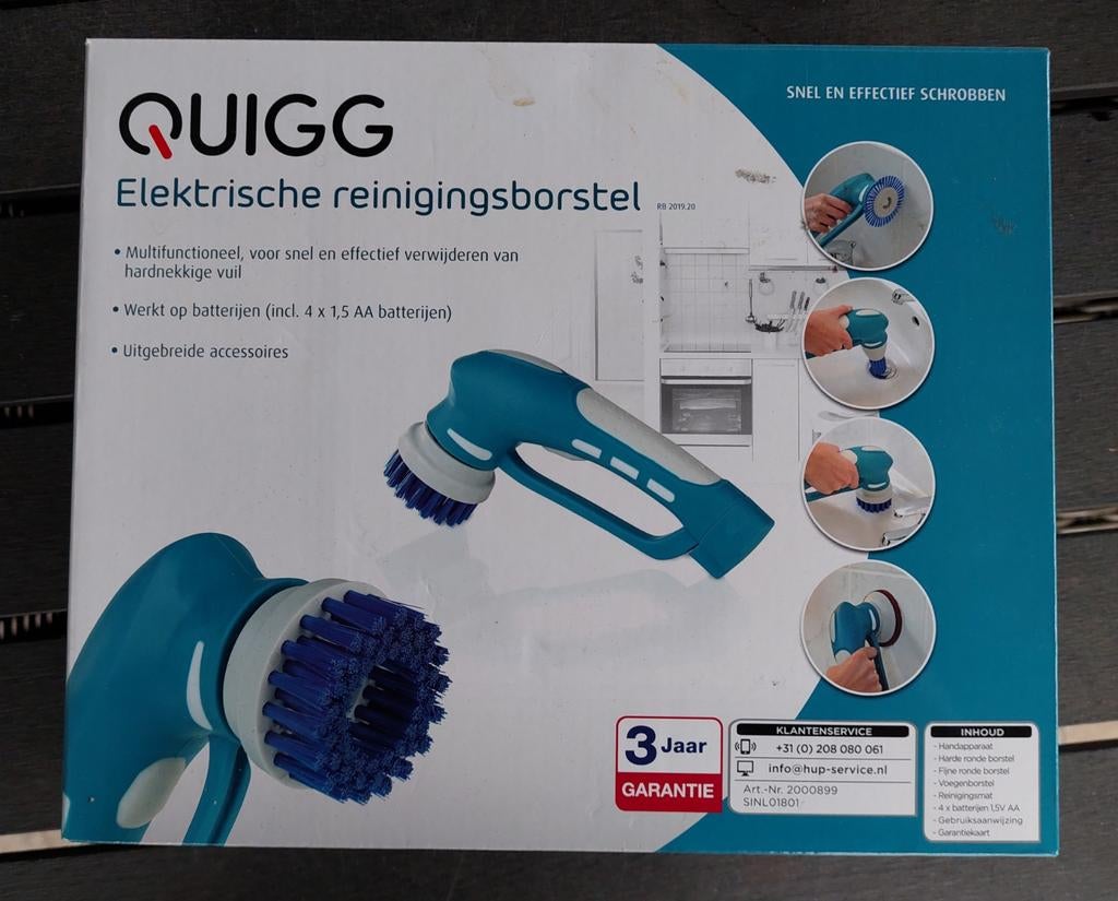 QUIGG Elektrische Reinigingsborstel - Multifunctioneel, Ophalen of Verzenden, Bezem of Borstel