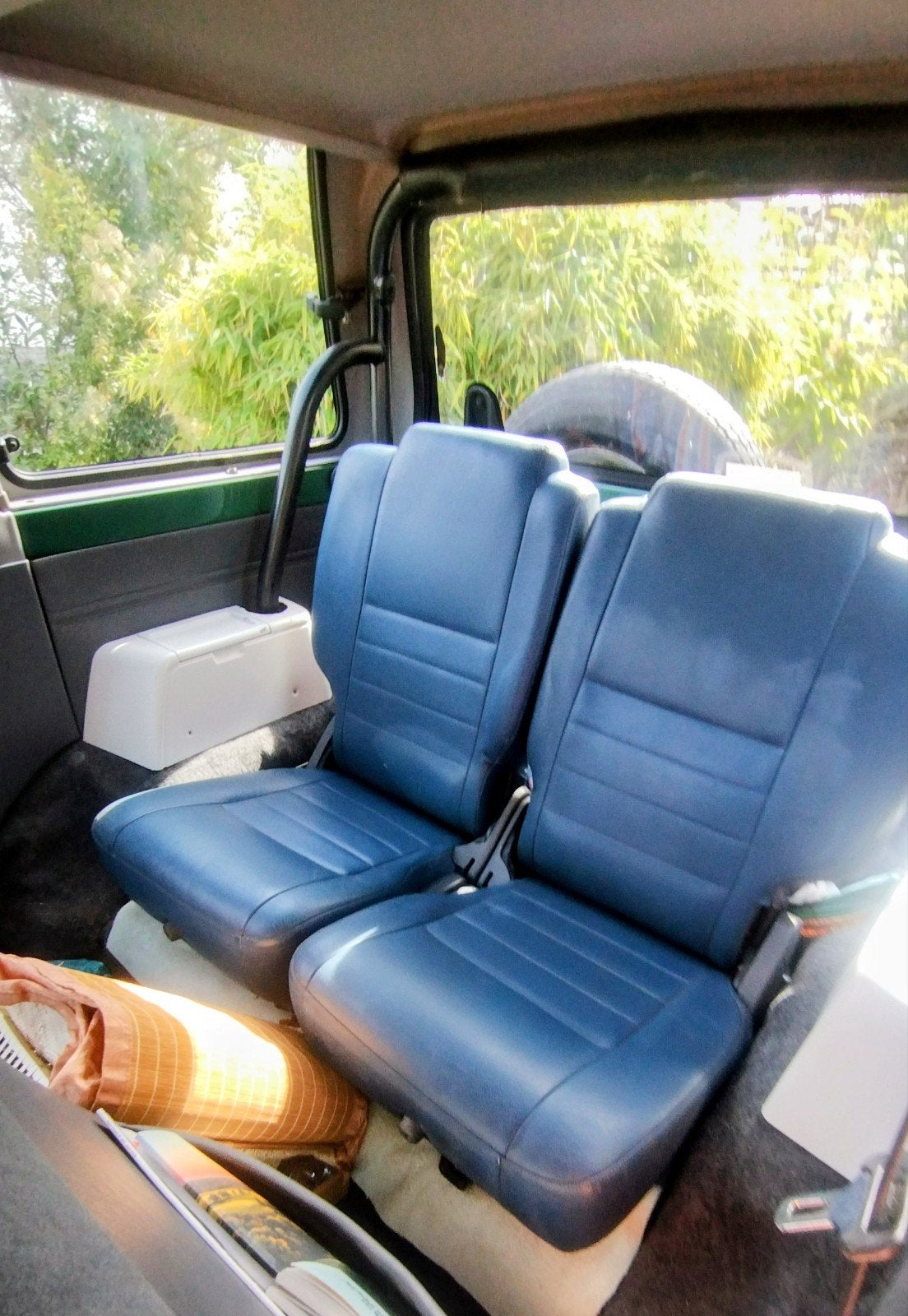 stoelen achterbank Daihatsu Feroza blauw leer, Auto-onderdelen, Ophalen, Daihatsu