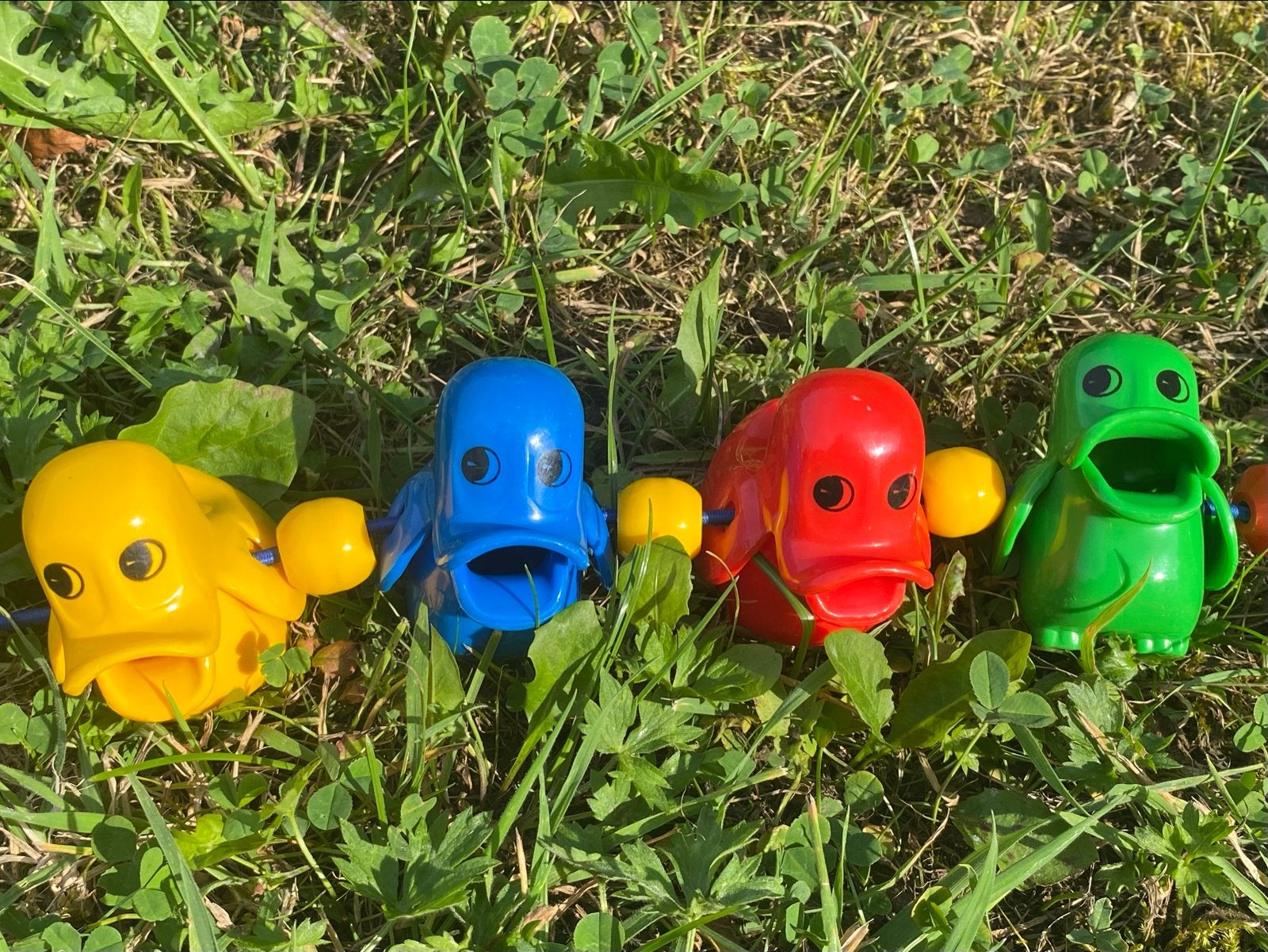 Vintage Kiddicraft plactic kinderwagenspanner eendjes, Ophalen of Verzenden, Gebruikt, Overige typen
