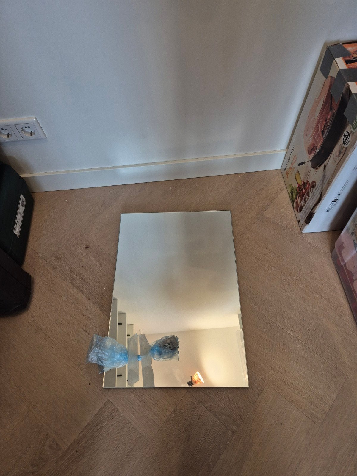 Rechthoekige spiegel - Gebruikt, Huis en Inrichting, Woonaccessoires | Spiegels, Ophalen, Rechthoekig, Minder dan 50 cm, Minder dan 100 cm