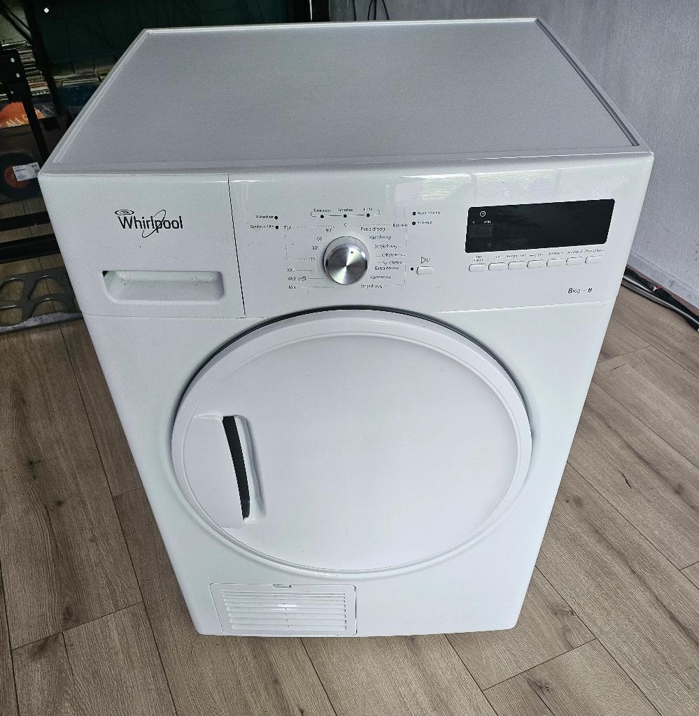 Whirlpool Condensdroger Inhoud 8kg In prima staat!, Ophalen, 8 tot 10 kg, Zo goed als nieuw, Voorlader