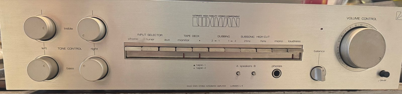 Luxman L-4 Stereo Geïntegreerde Versterker, Overige merken, Gebruikt, Ophalen of Verzenden, 60 tot 120 watt