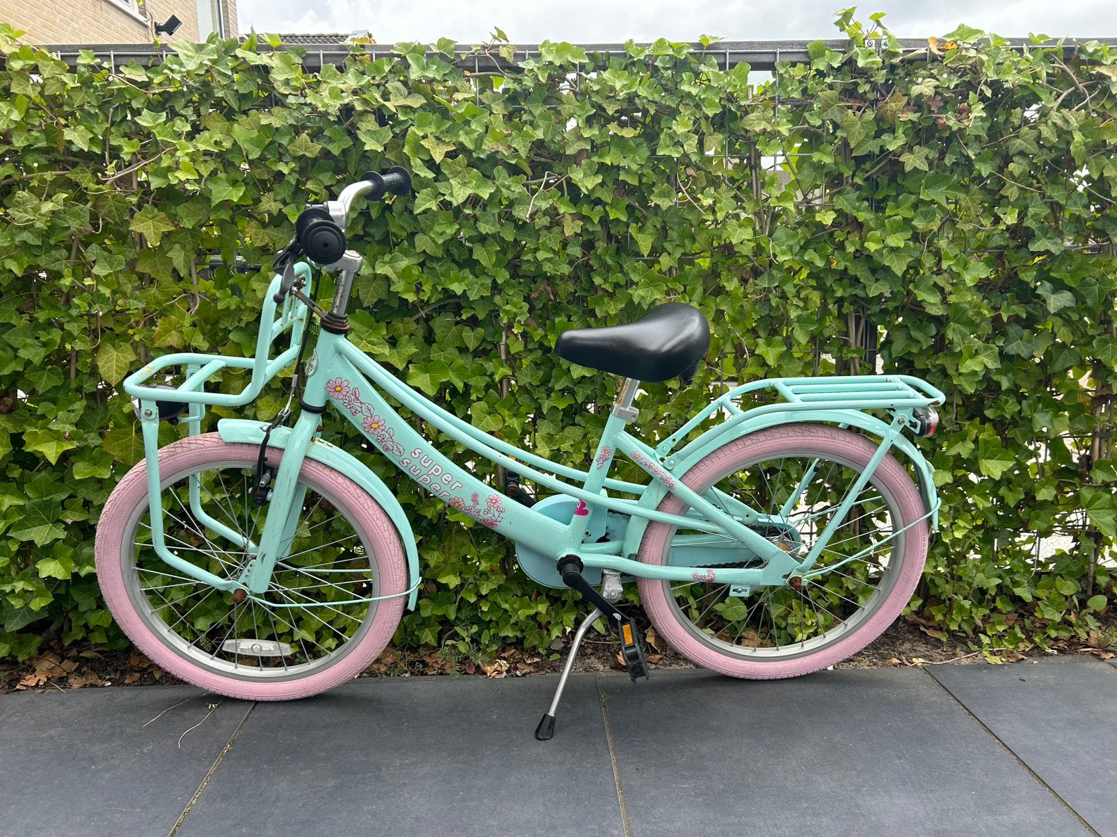 20 inch meisjes fiets, Terugtraprem, Gebruikt, Ophalen of Verzenden, Handrem