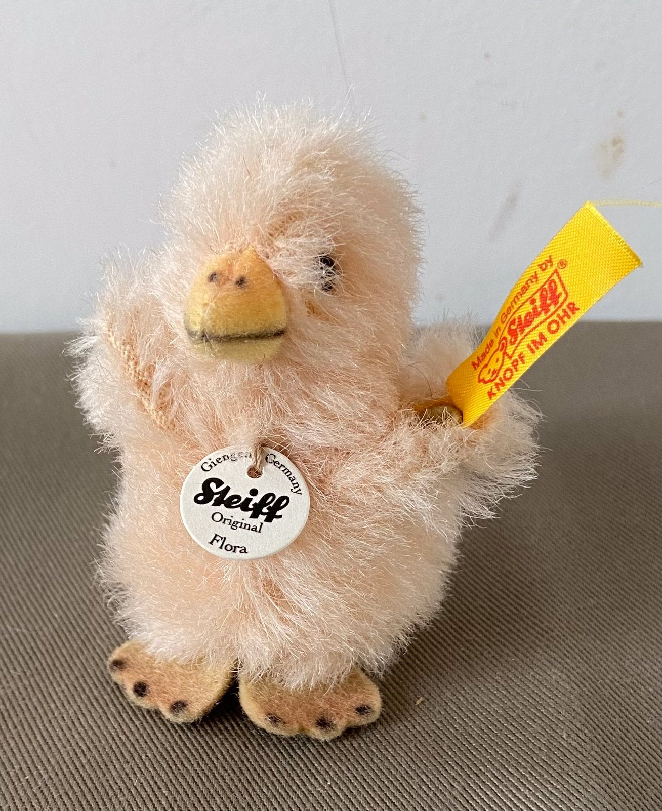 Steiff kuiken Flora, 032875, peach alpaca, Ophalen of Verzenden, Zo goed als nieuw, Overige typen, Steiff
