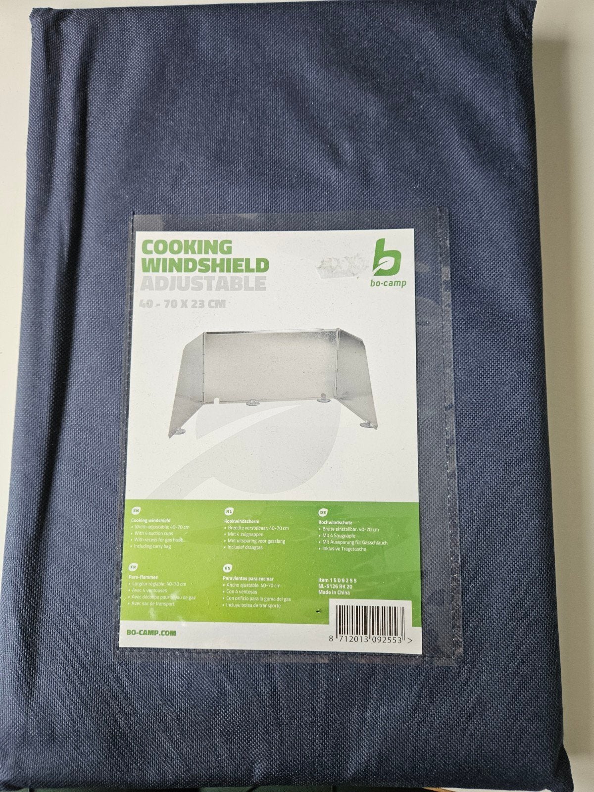 Verstelbaar kookwindscherm voor buiten (40-70x23 cm), Caravans en Kamperen, Kampeeraccessoires, Ophalen, Nieuw