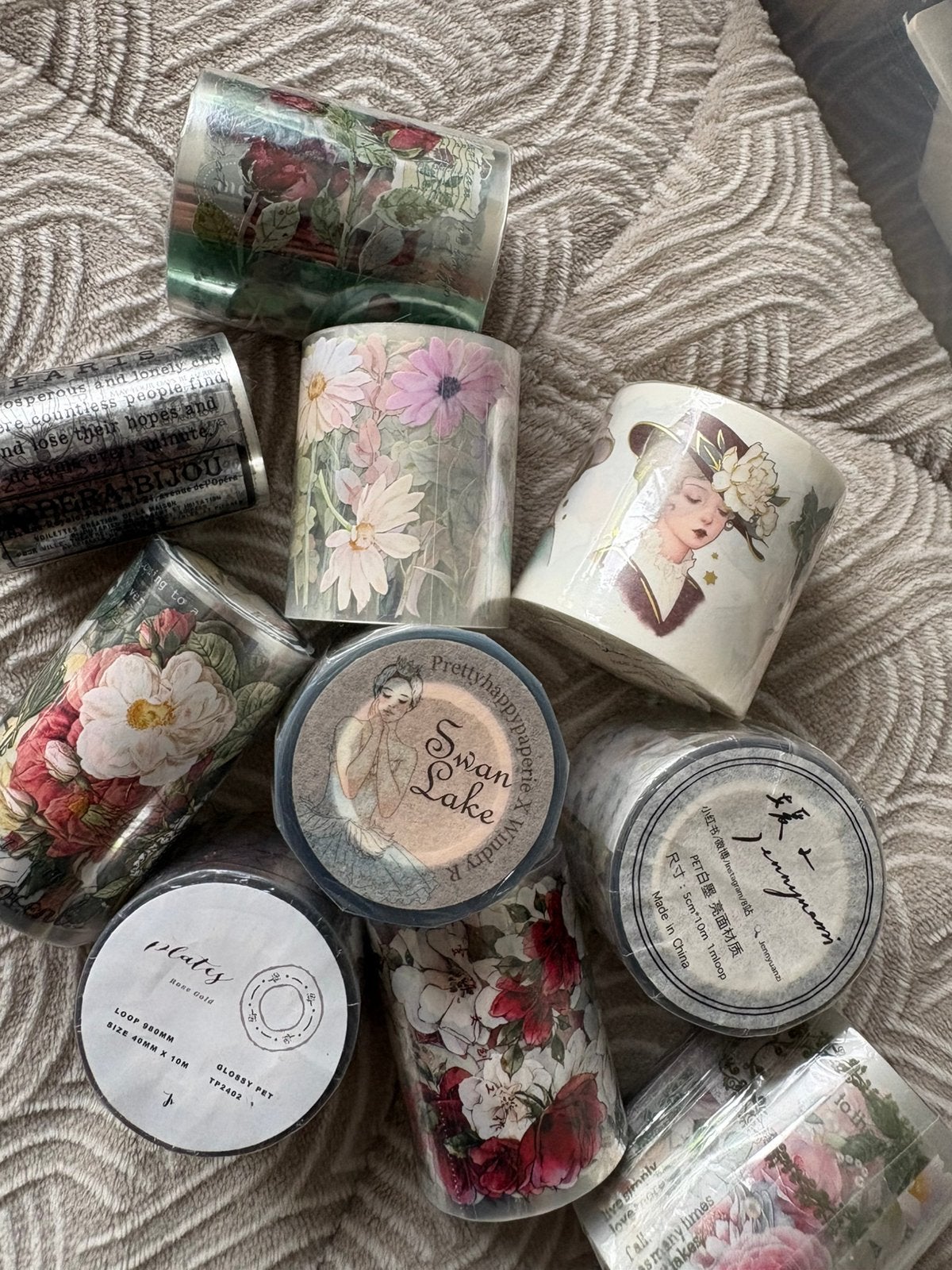 10 volle rollen washitape / pet tape voor je journal, Hobby en Vrije tijd, Knutselen, Verzenden, Nieuw, Knutselmateriaal, Overige merken