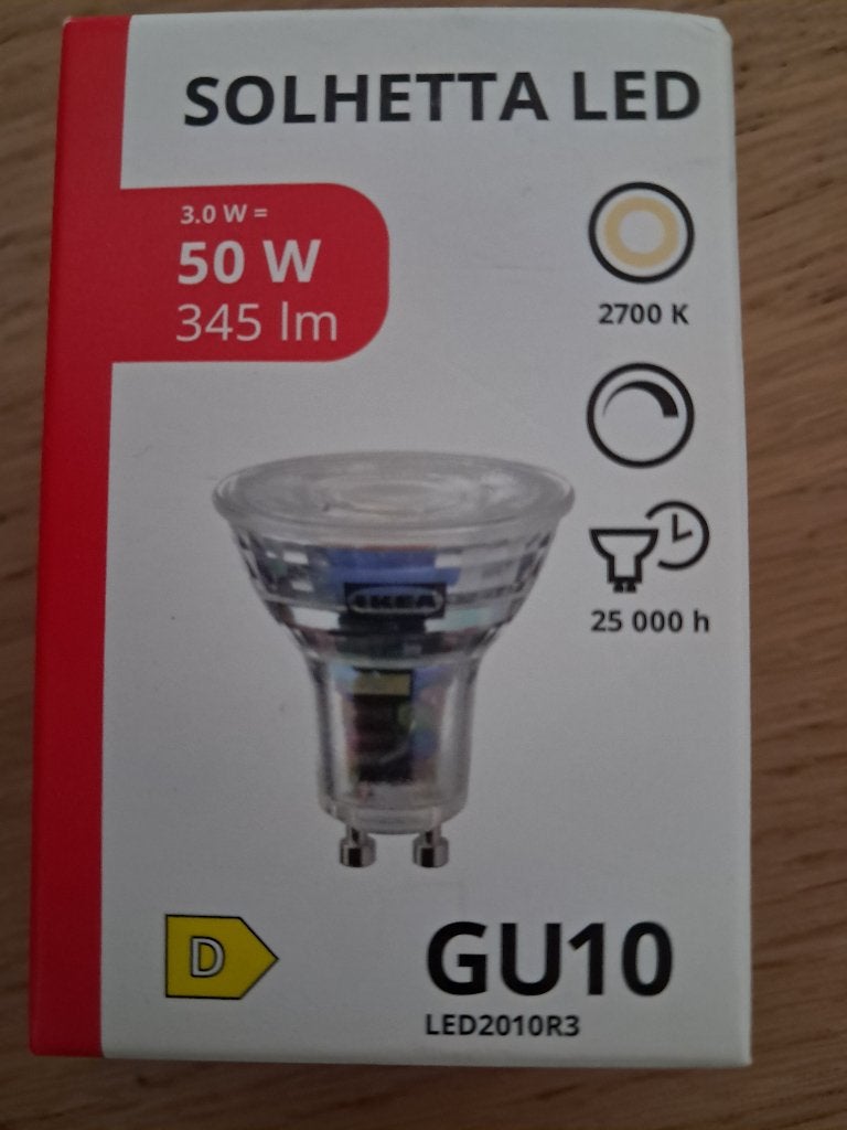 Ikea Solhetta LED spot GU10 , 50W , 345 lm , Nieuw in doos, Huis en Inrichting, Lampen | Spots, Ophalen, Nieuw, IKEA, LED