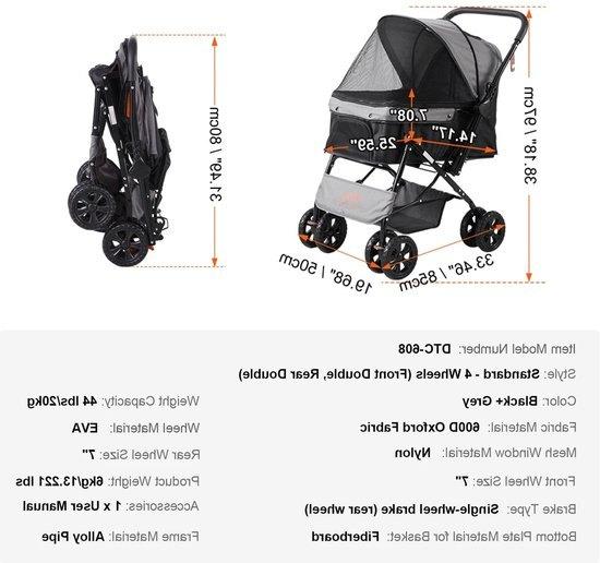 Hondenbuggy - Lichtgewicht - Huisdier Buggy - Hond en Kat Di, Corvance B.V., Verzenden, Nieuw, Corvancebol@gmail.com
