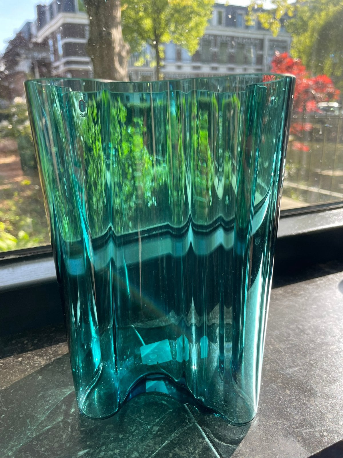 Iittala Alvar Aalto vaas 181 mm zeeblauw, Ophalen of Verzenden, Zo goed als nieuw