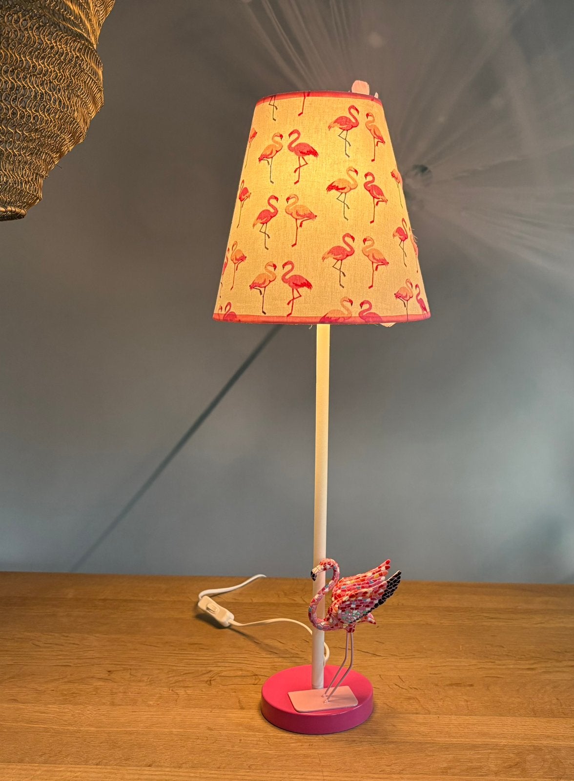 Prachtige unieke flamingo lamp made by me Origin’Lily, Overige typen, Meerkleurig, E14 (klein), Ophalen of Verzenden