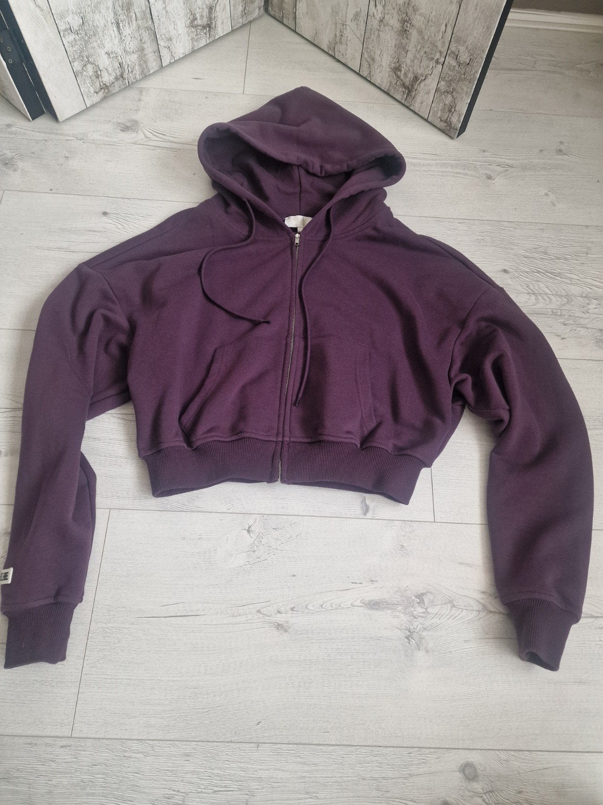 Unique The Label Molly Vest - Paarse Cropped Hoodie, Unique The Label, Paars, Ophalen of Verzenden, Zo goed als nieuw