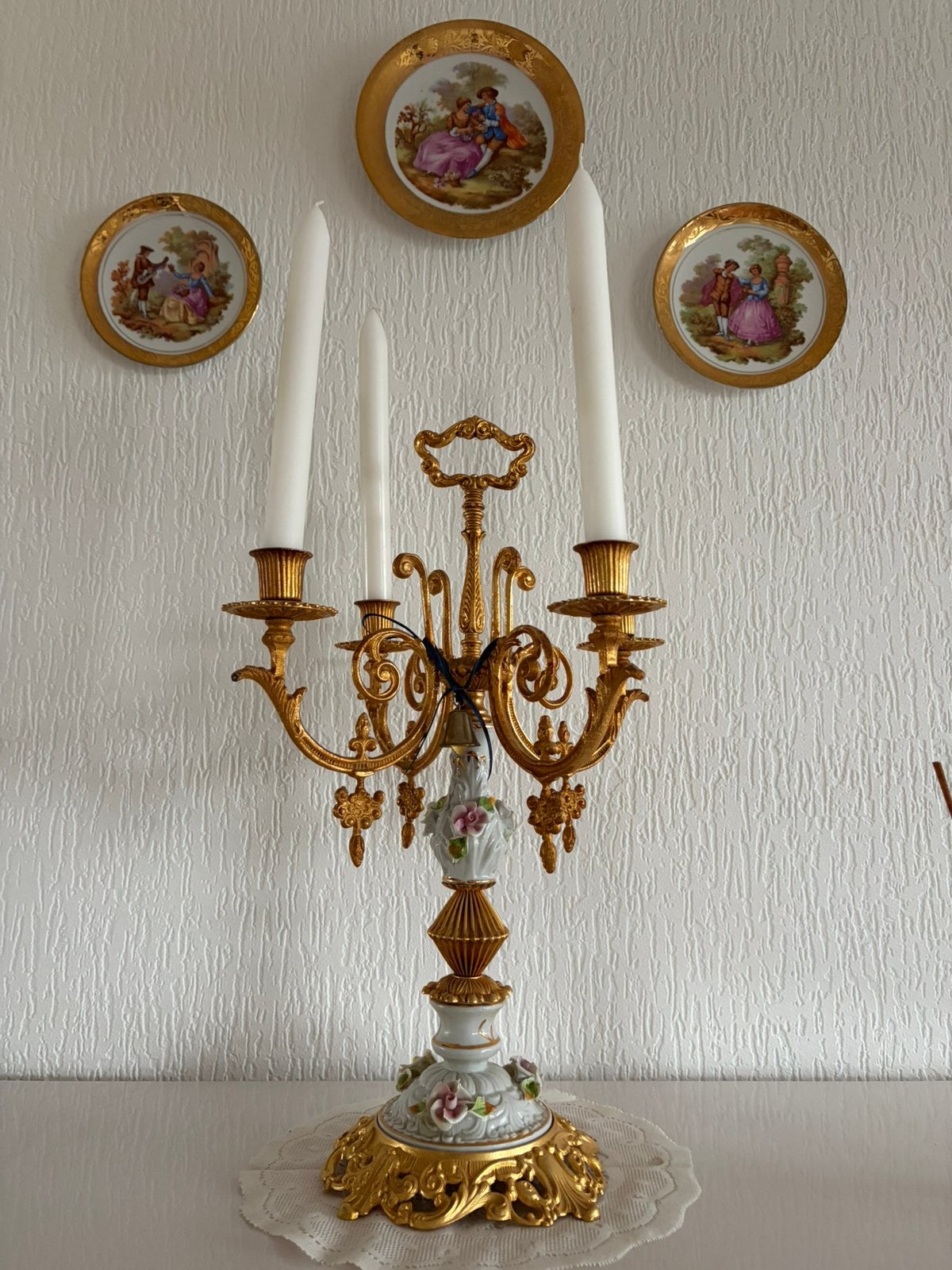 Prachtige vijfarmige kandelaar – 47 cm – rococostijl, Antiek en Kunst, Ophalen, Overige materialen