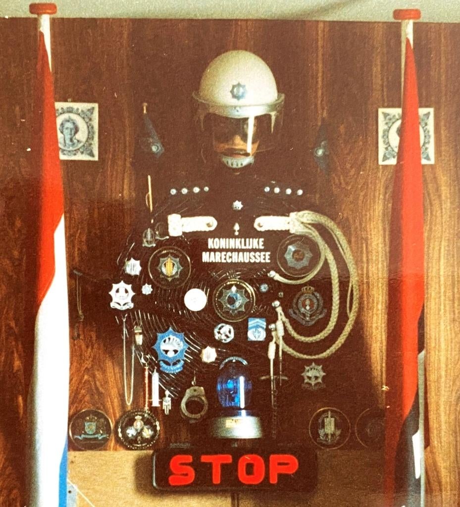 Uniek: ME rotan schild als decoratie Politie & Marechaussee, Ophalen, Gebruikt