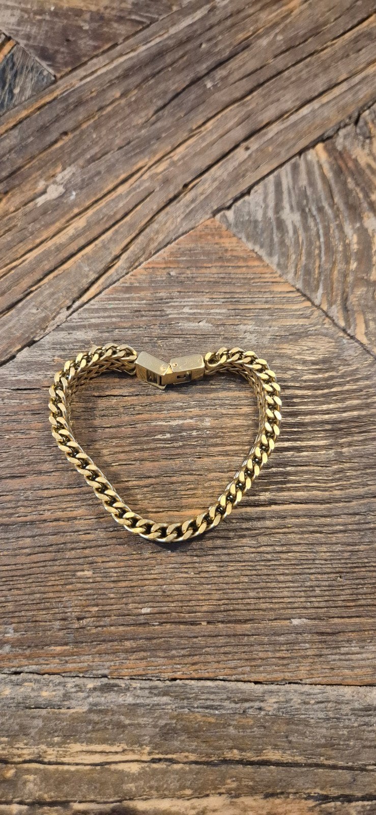 Vintage armband 20 cm, Ophalen of Verzenden, Zo goed als nieuw, Goud, Overige materialen