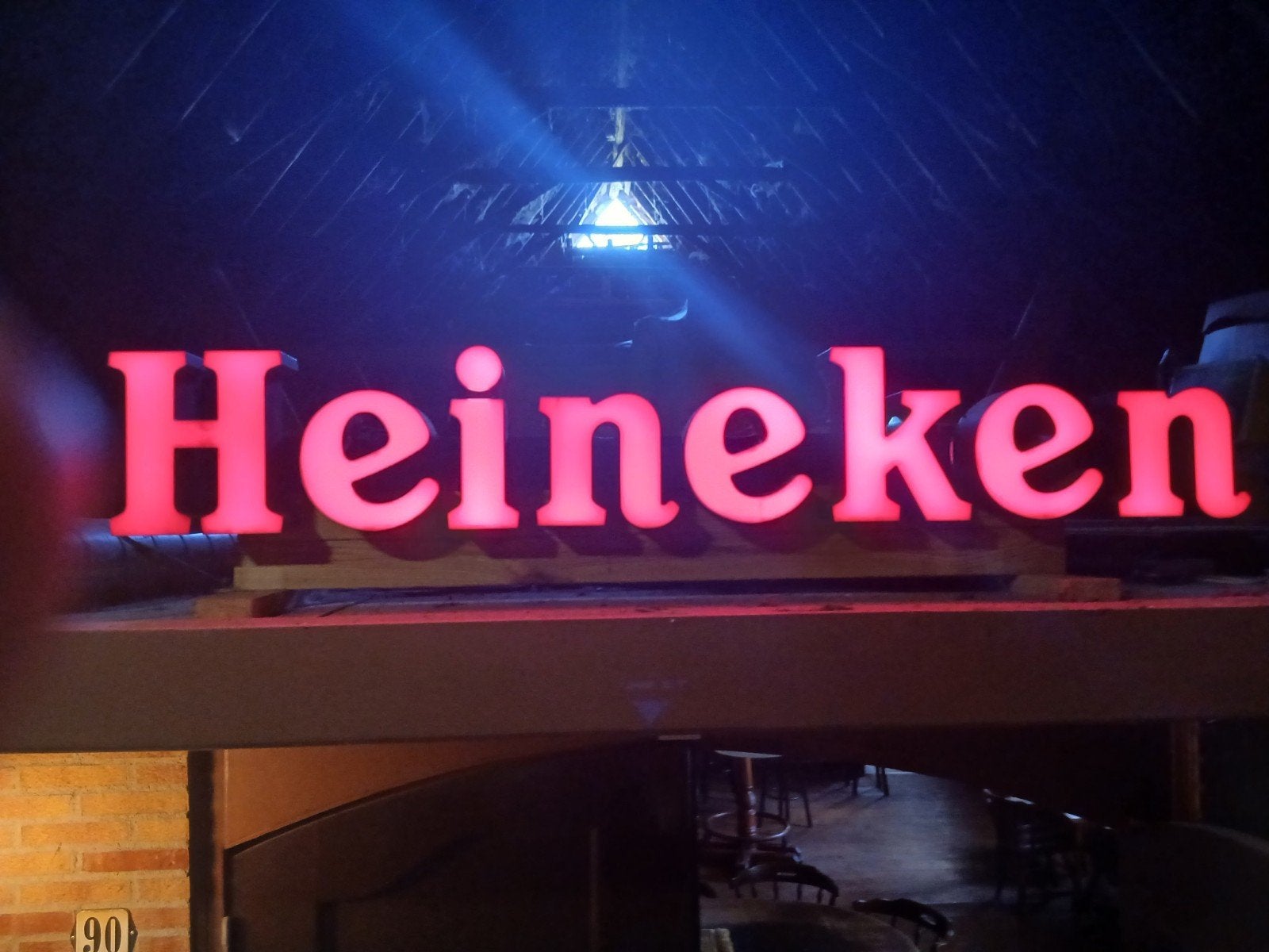 Heineken reclame bord, Verzamelen, Biermerken, Ophalen, Zo goed als nieuw, Reclamebord, Plaat of Schild, Heineken