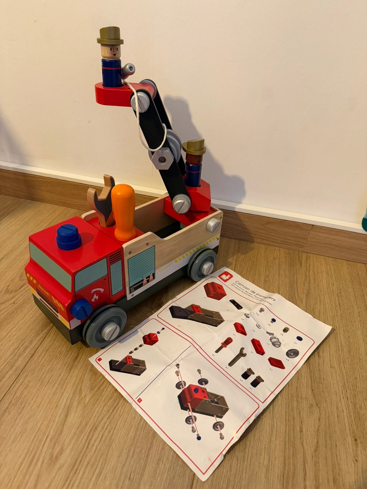 Janod brandweerauto, Ophalen of Verzenden, Gebruikt