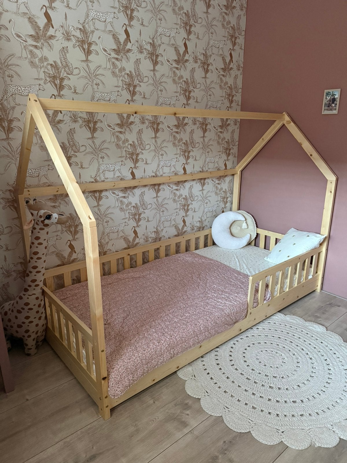 Bedhuisje nieuw maat 90x200 cm hout, Ophalen, 85 tot 100 cm, Nieuw, Matras