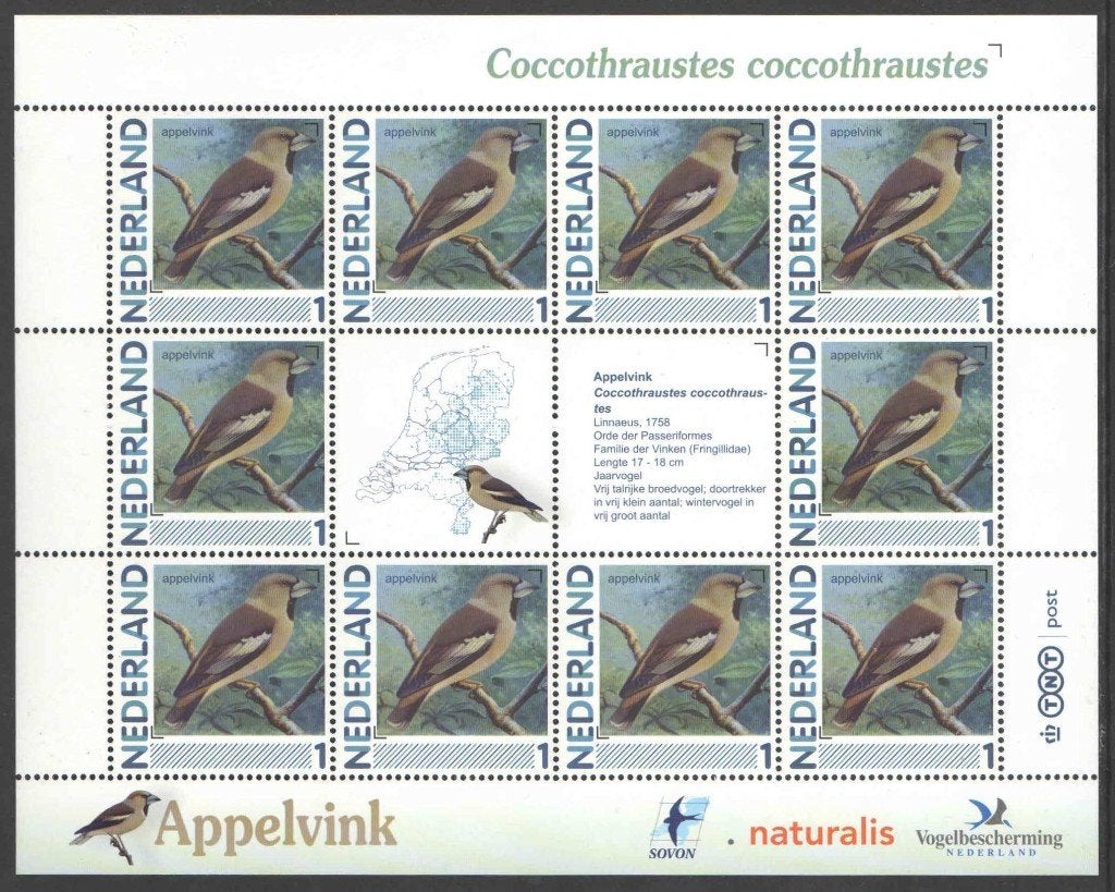Postzegels Vogels in Nederland: Appelvink, Ophalen of Verzenden, Na 1940, Postfris