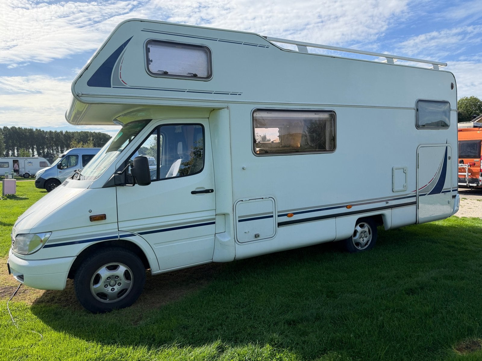 Mercedes Benz 313 CDI Rotec 655 Alkoof - Ruim, compleet!, Caravans en Kamperen, T.E.C., 6 tot 7 meter, Treinzit, Lengtebed