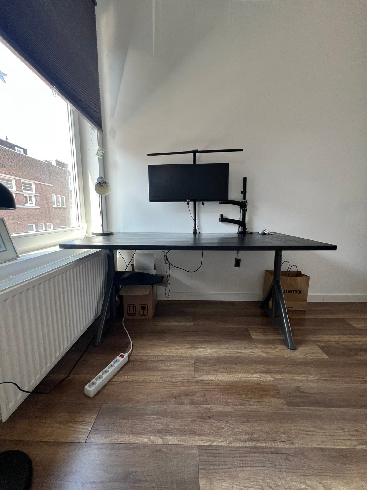IKEA IDÅSEN bureau 160x80 cm - bureau, Ophalen, Zwart, 160 cm, Spaanplaat of MDF