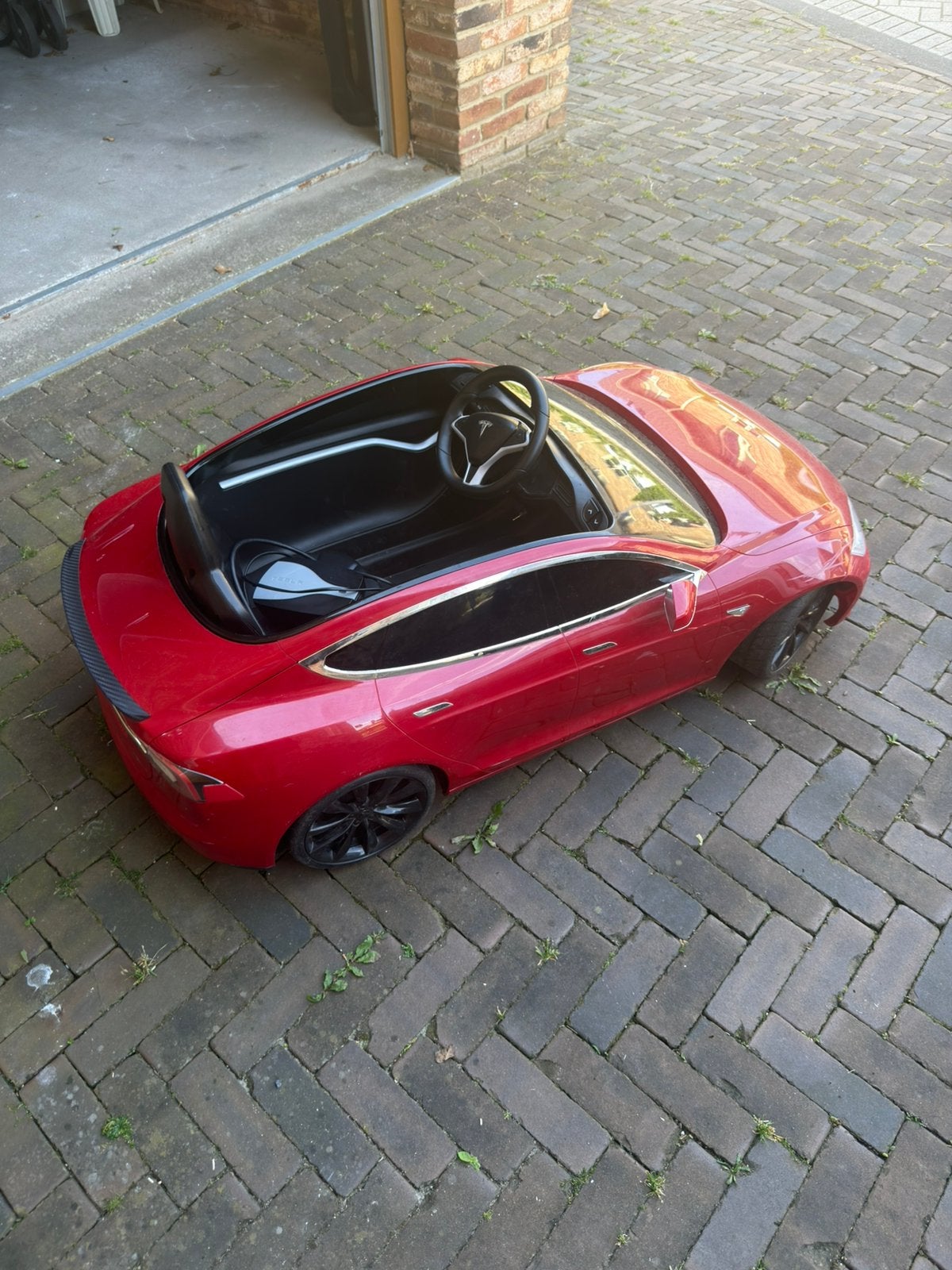 Tesla model s for kids elektrische kinderauto mini accu, Ophalen
