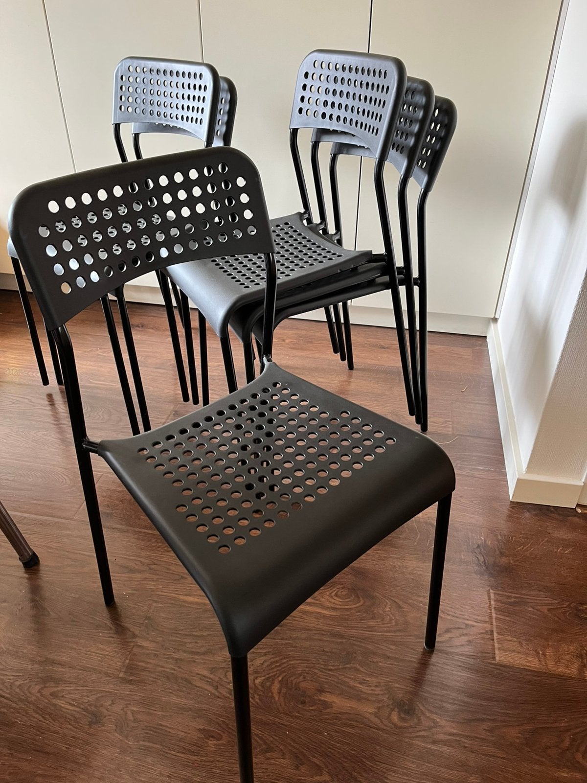 6x Ikea Stoelen, Ophalen, Zwart, Vijf, Zes of meer stoelen