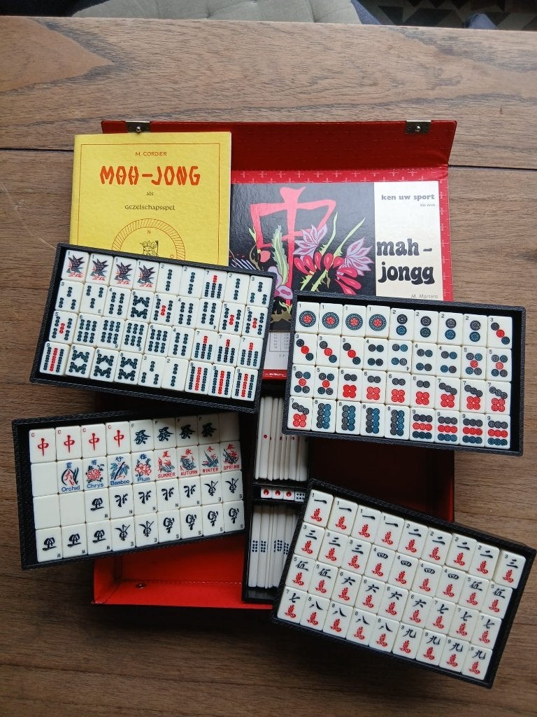mahjong bordspel, Verzenden, Zo goed als nieuw