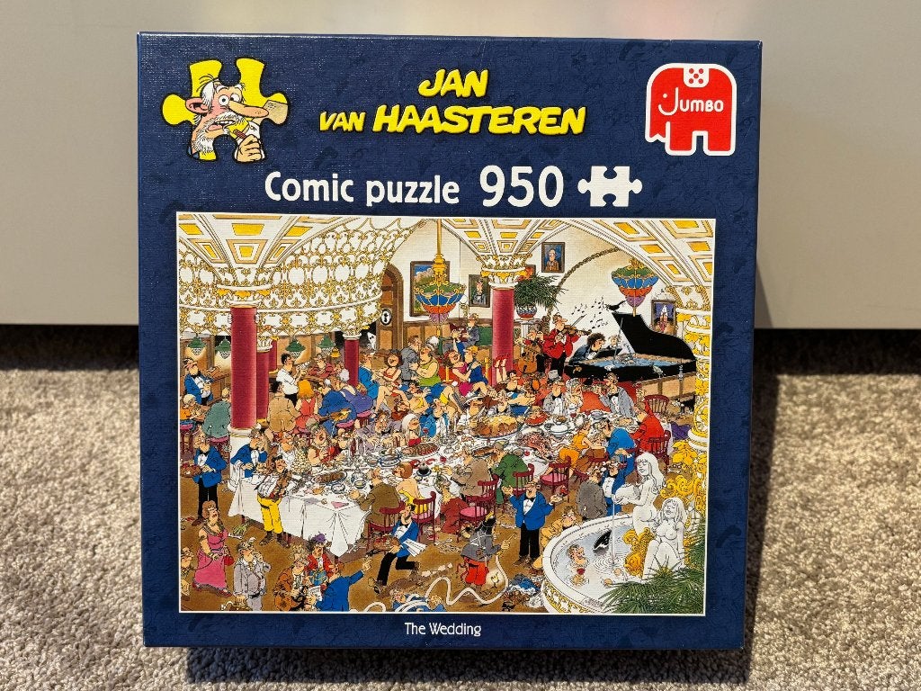 *** ALS NIEUW! Jan van Haasteren-puzzel 'The Wedding' ***, Ophalen of Verzenden, 500 t/m 1500 stukjes, Zo goed als nieuw, Legpuzzel