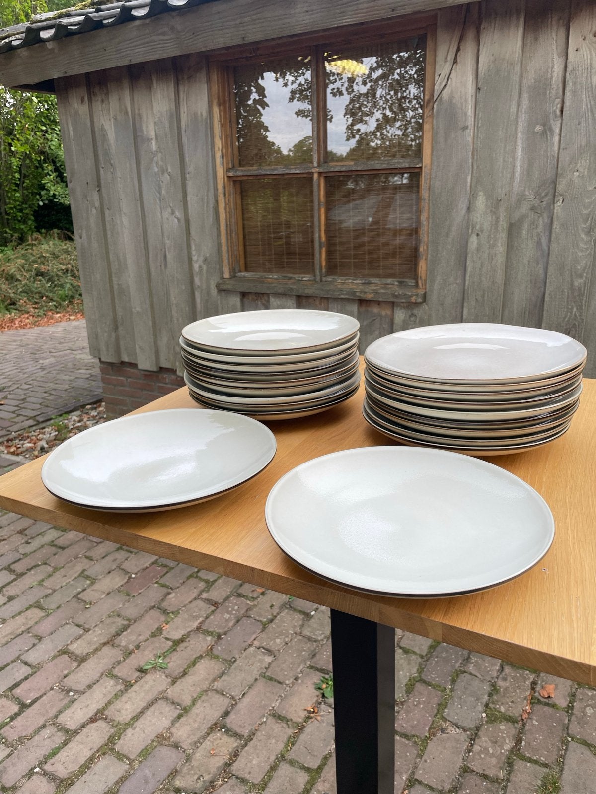 55 Luxe Dinerborden - 27 cm diameter, Ophalen, Gebruikt, Keramiek, Bord(en)