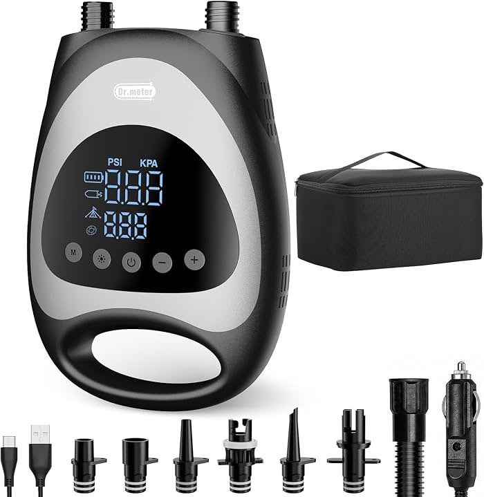 Draagbare Elektrische SUP-Pomp 20 PSI met Accu & Led, Ophalen of Verzenden, Zo goed als nieuw, SUP-accessoire