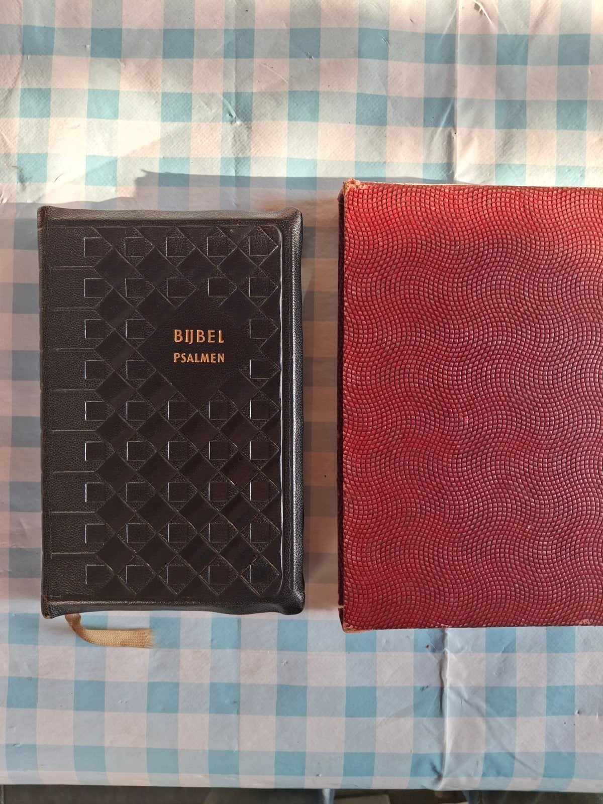 Antieke Bijbel Psalmen met leren kaft, Ophalen of Verzenden, Onbekend