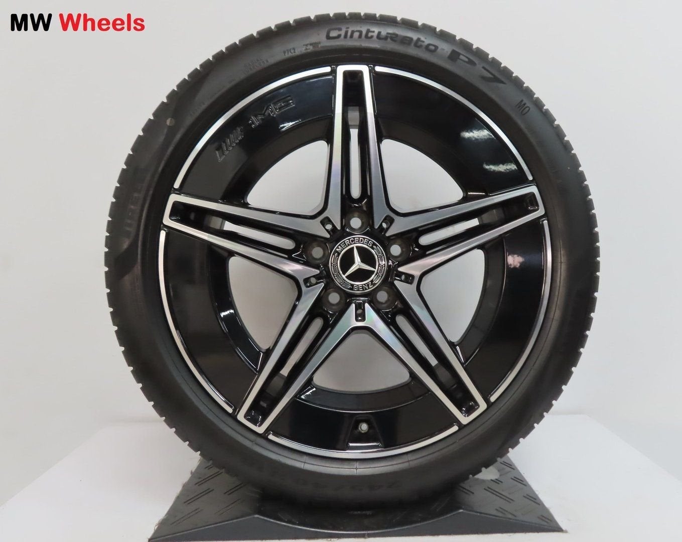 Mercedes C klasse W206 AMG 18 inch velgen met zomerbanden, Auto-onderdelen, Banden en Velgen, 18 inch, Gebruikt, -, -