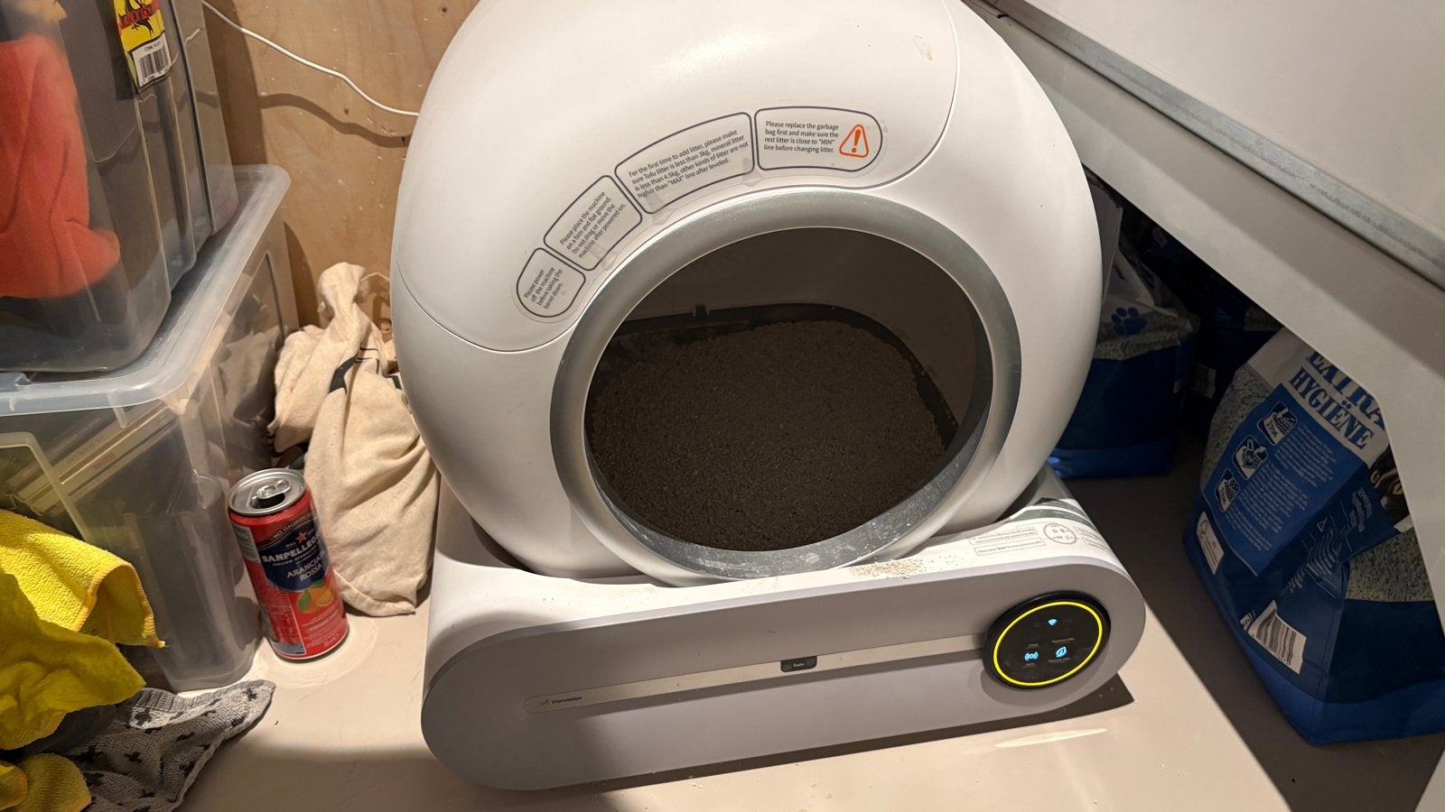 Viervoeter elektrische / automatische kattenbak, Ophalen of Verzenden, Zelfreinigend, Zo goed als nieuw