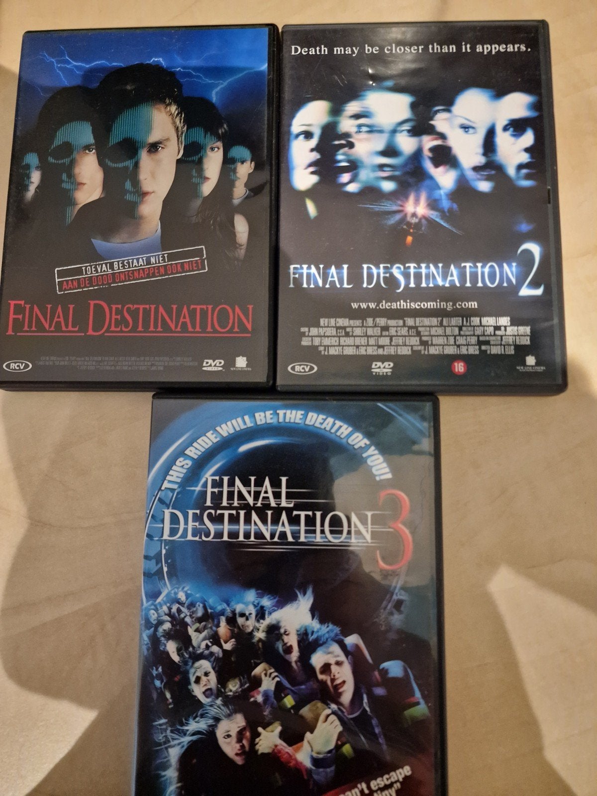 Final Destination 1, 2 & 3 DVD Boxset - Horror Trilogie, Vanaf 16 jaar, Nederlands, Ophalen of Verzenden, Inclusief doosje