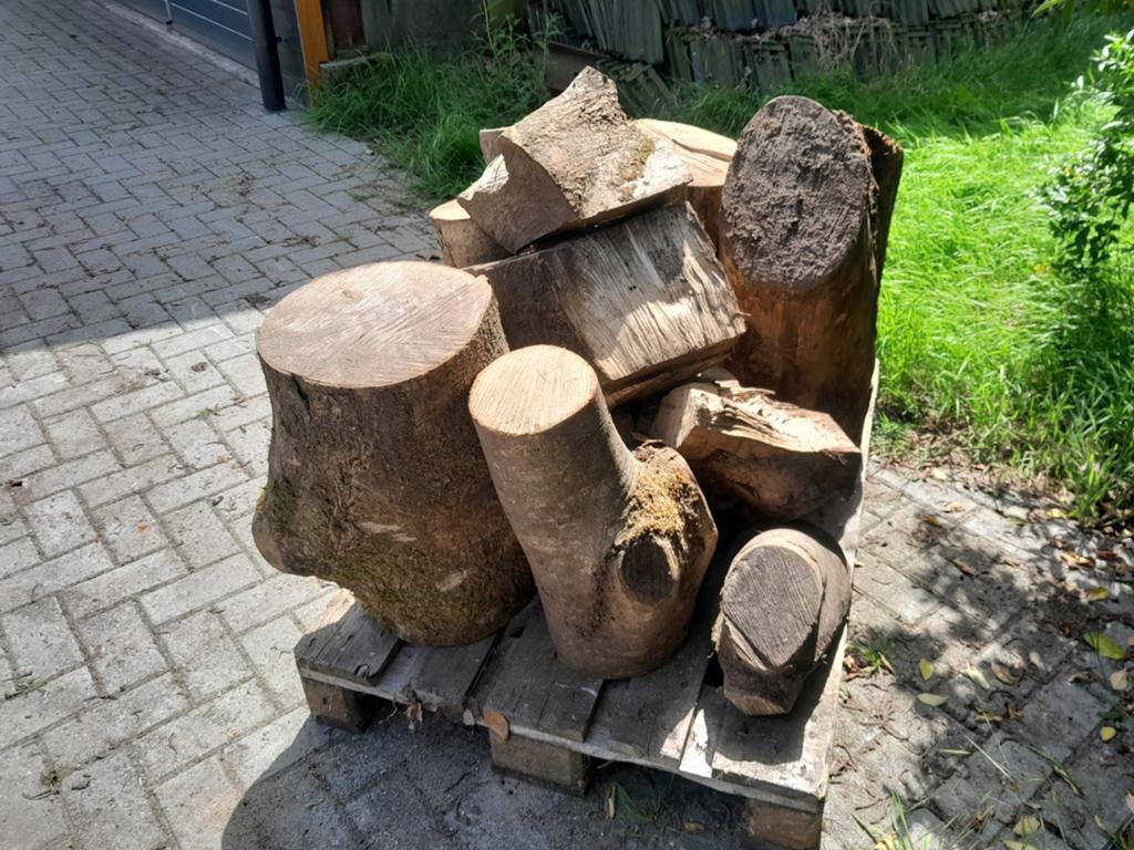 Brandhout bollen. Essen hout., Tuin en Terras, Minder dan 3 m³, Ophalen