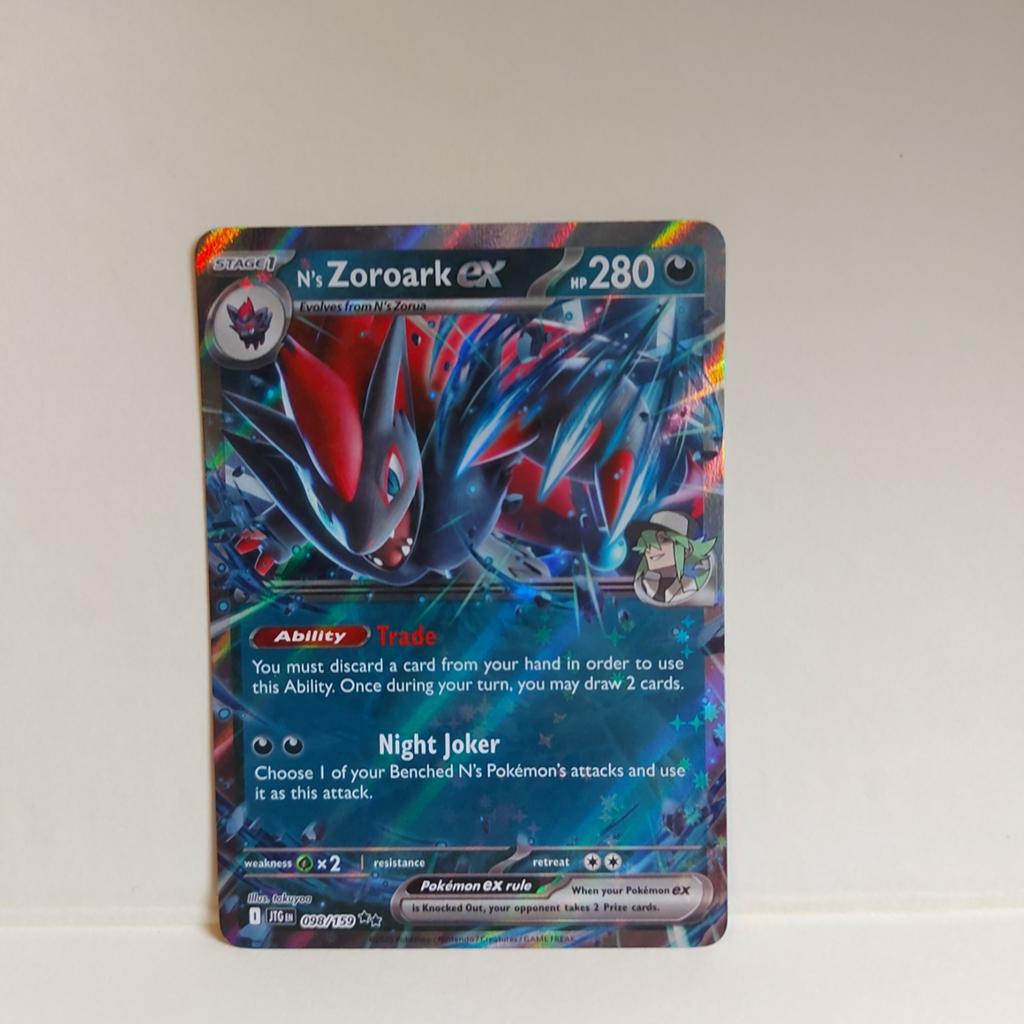 Jtg 98 N's Zoroark EX, Ophalen of Verzenden, Zo goed als nieuw, Losse kaart, Foil