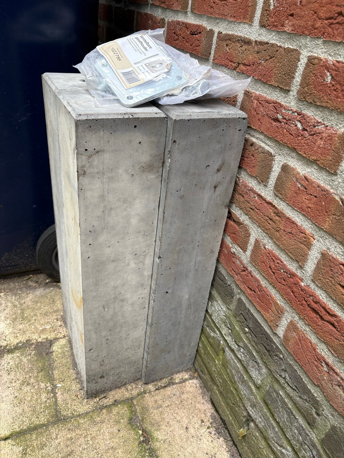 Betonnen paalhouders met verstelbare plaat, Ophalen, Gebruikt, Overige typen, 50 mm of meer