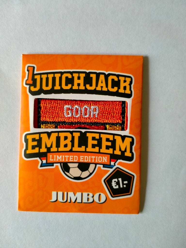 Jumbo juichjack embleem GOOR limited Edition juich jack, Ophalen of Verzenden, Nieuw, Overige binnenlandse clubs, Poster, Plaatje of Sticker