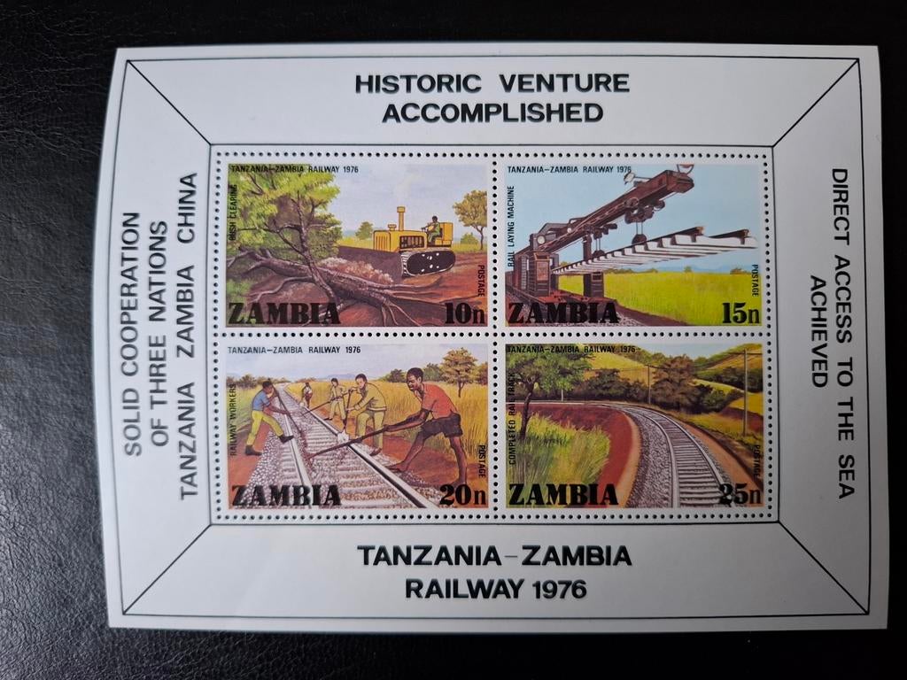 Zambia 1976 Railway, Postzegels en Munten, Postzegels | Afrika, Ophalen of Verzenden, Zambia, Postfris