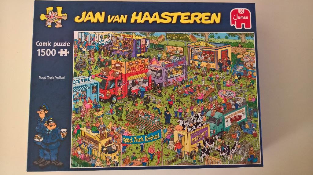Jan van Haasteren Food Truck Festival, Ophalen of Verzenden, 500 t/m 1500 stukjes, Zo goed als nieuw, Legpuzzel