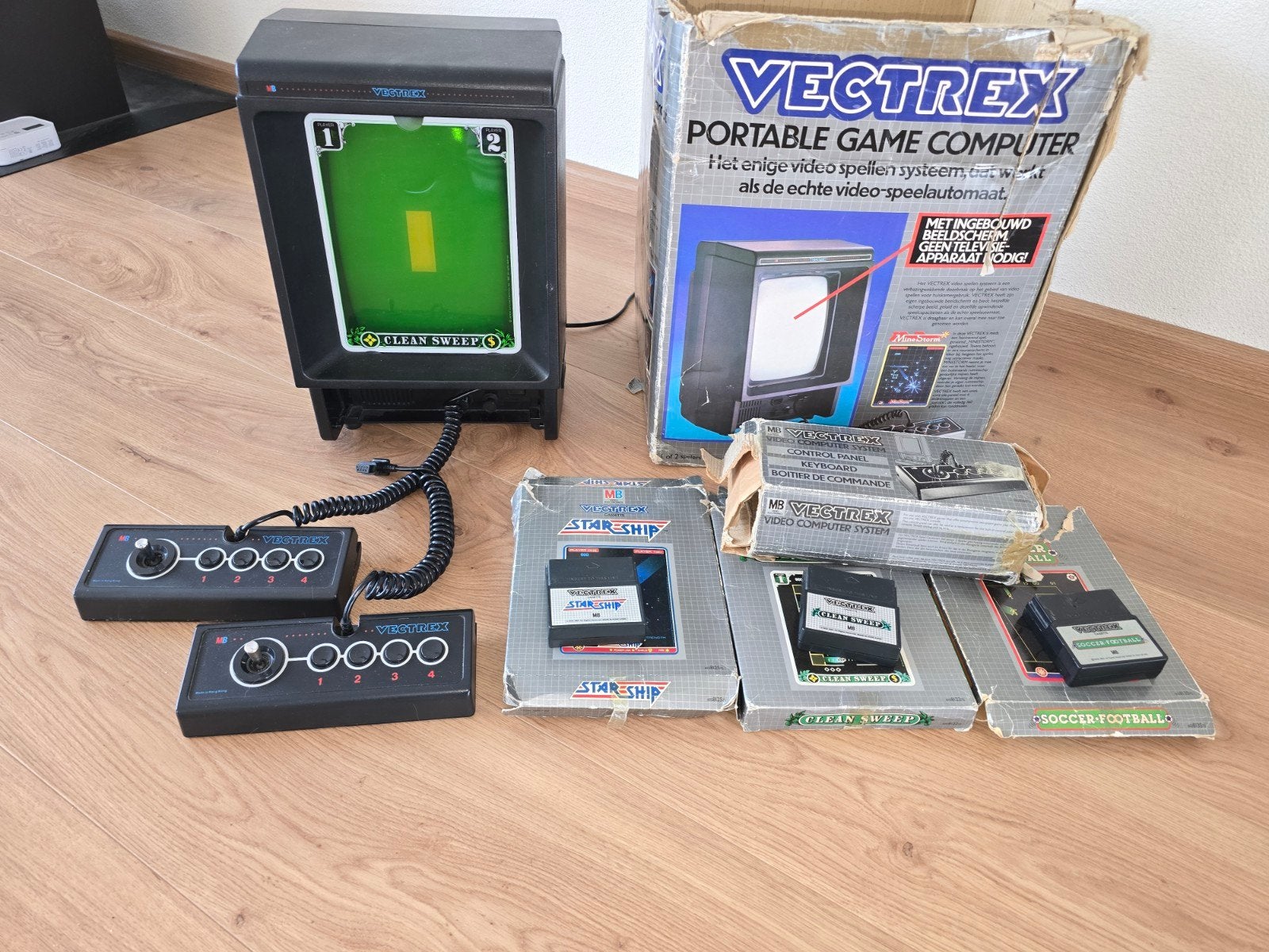 Vectrex Portable Game Computer met doos en 3 spellen, Ophalen, Overige merken, Gebruikt