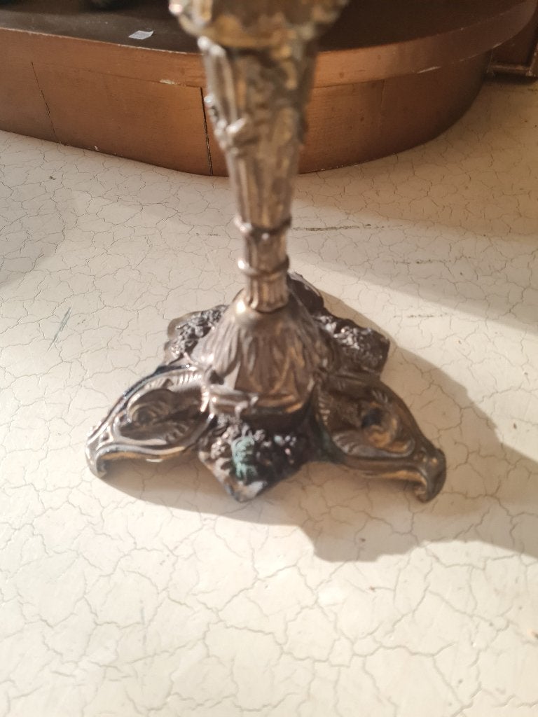 Antieke bronzen kandelaar, Ophalen of Verzenden, Koper of Brons