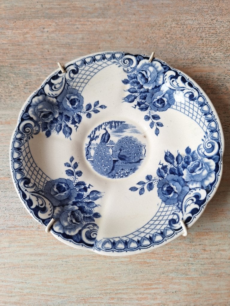 Antiek Schoteltje Société Céramique Maastricht 'Peacock', Ophalen
