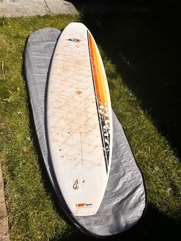 HIC Sport Mini Malibu golfsurfboard 220 cm, Ophalen, Gebruikt, Funboard, Met draagtas
